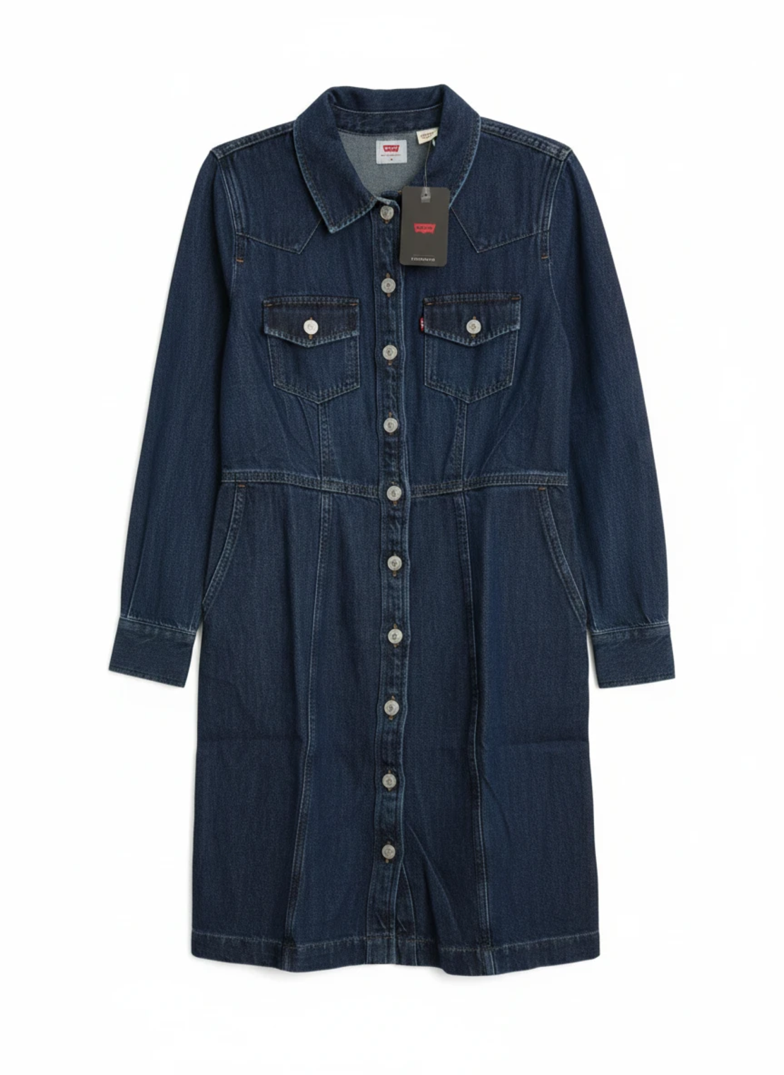 Levi’s тъмносиня дънкова рокля-риза Standard Fit - M