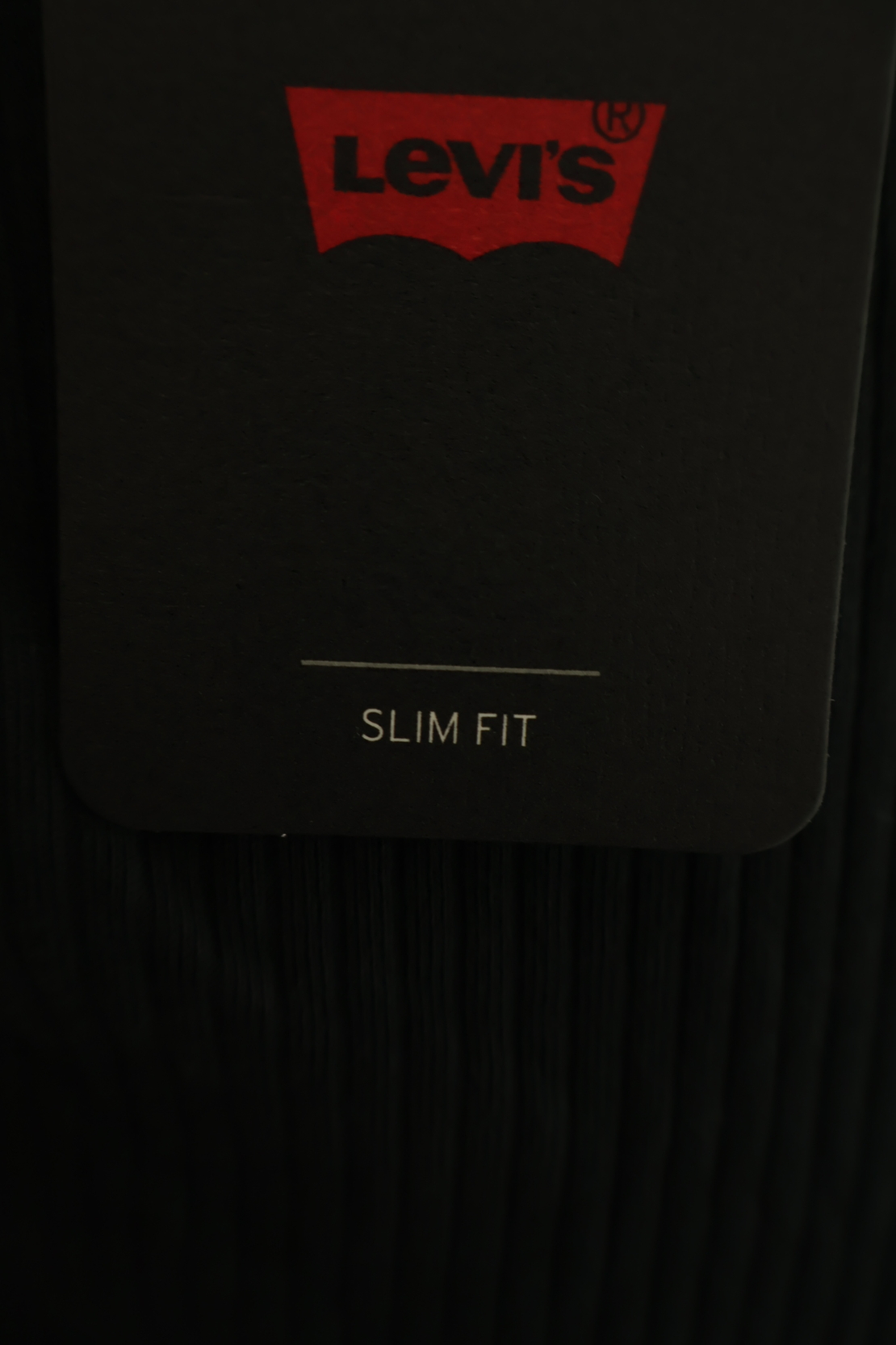 Levi’s черна рипсена блуза Slim Fit с копчета - S