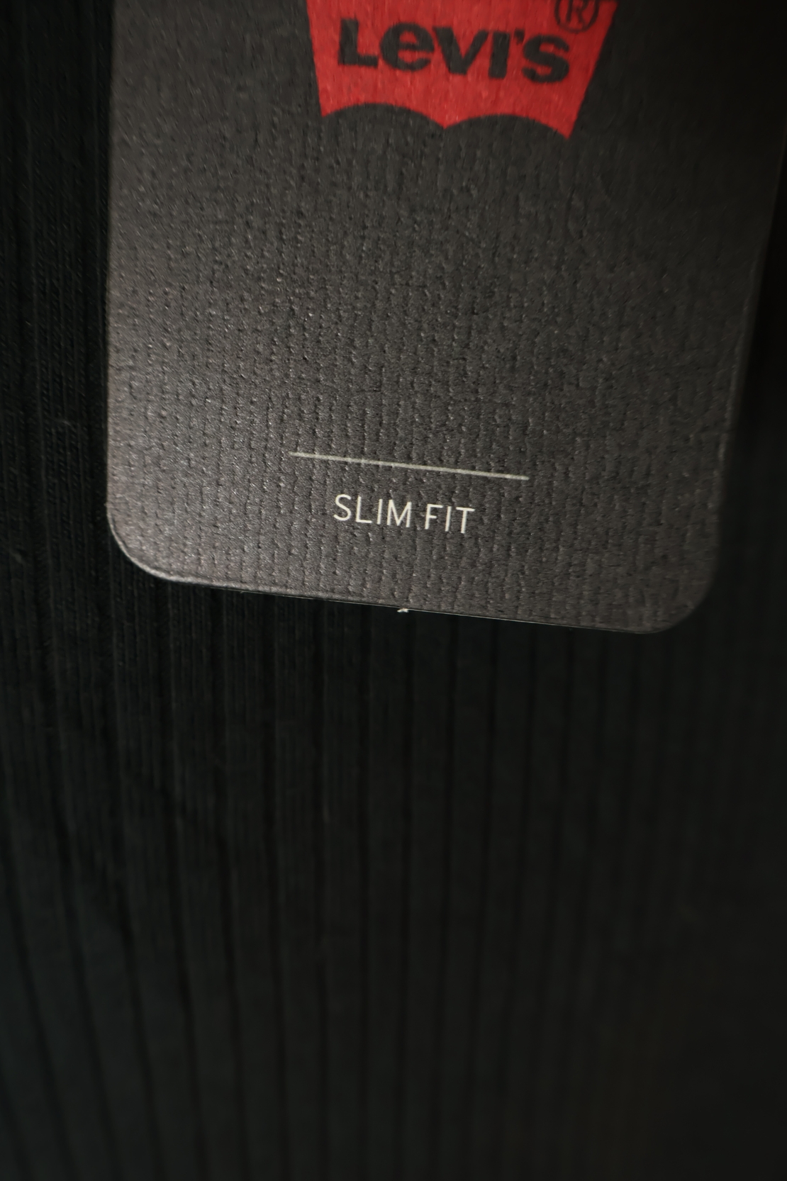 Levi’s черна рипсена блуза с копчета Slim Fit / S