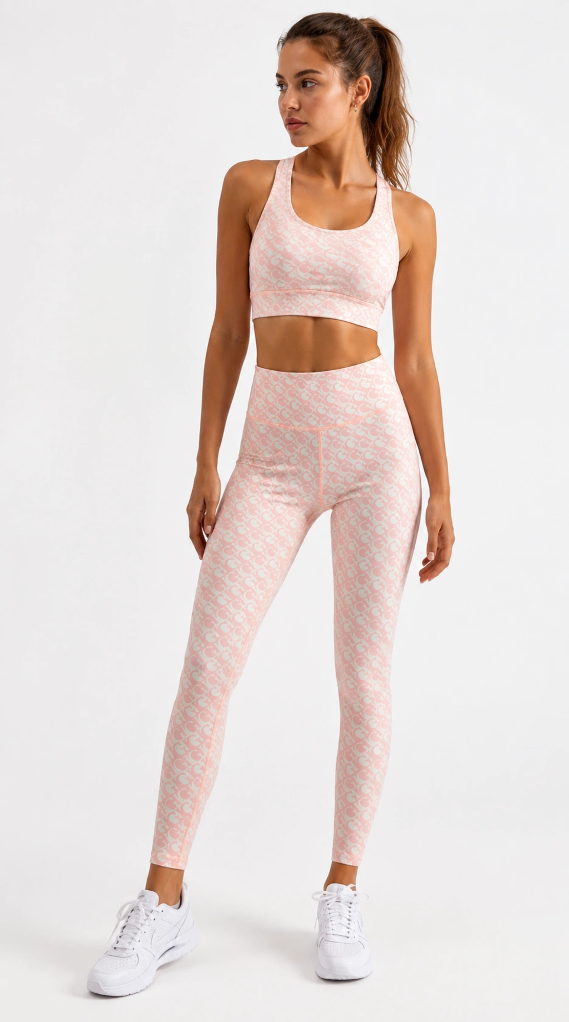 Guess Jeans Pink Monogram Leggings дамски клин • M
