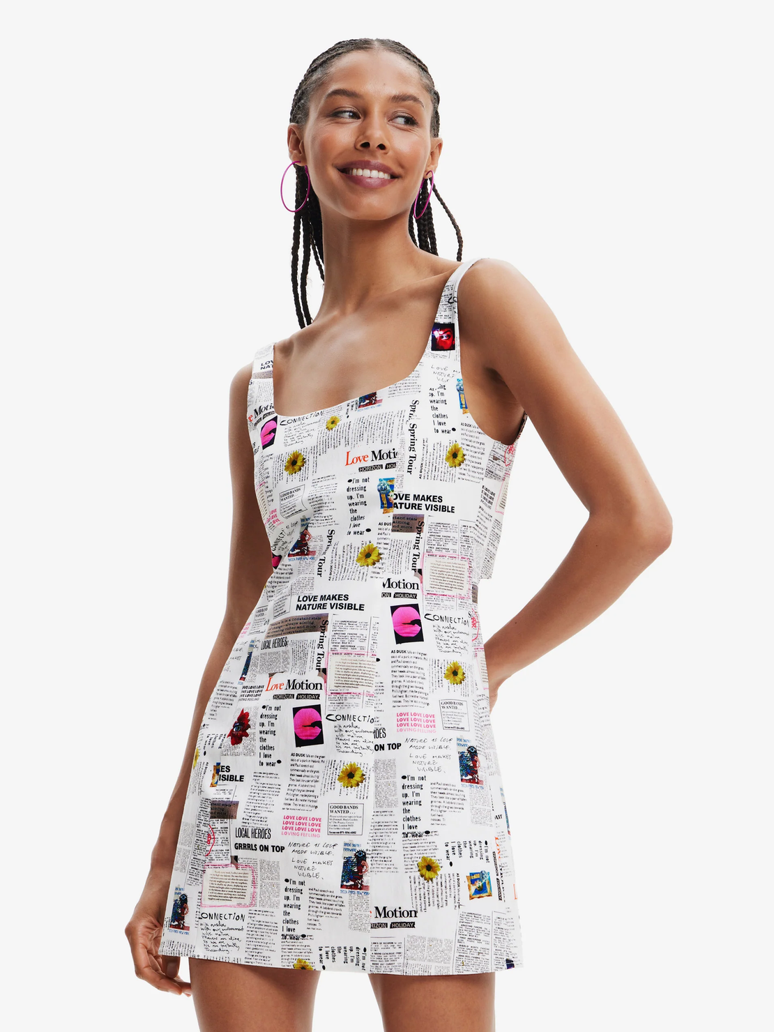 Desigual Рокля с принт Breaking News • XL
