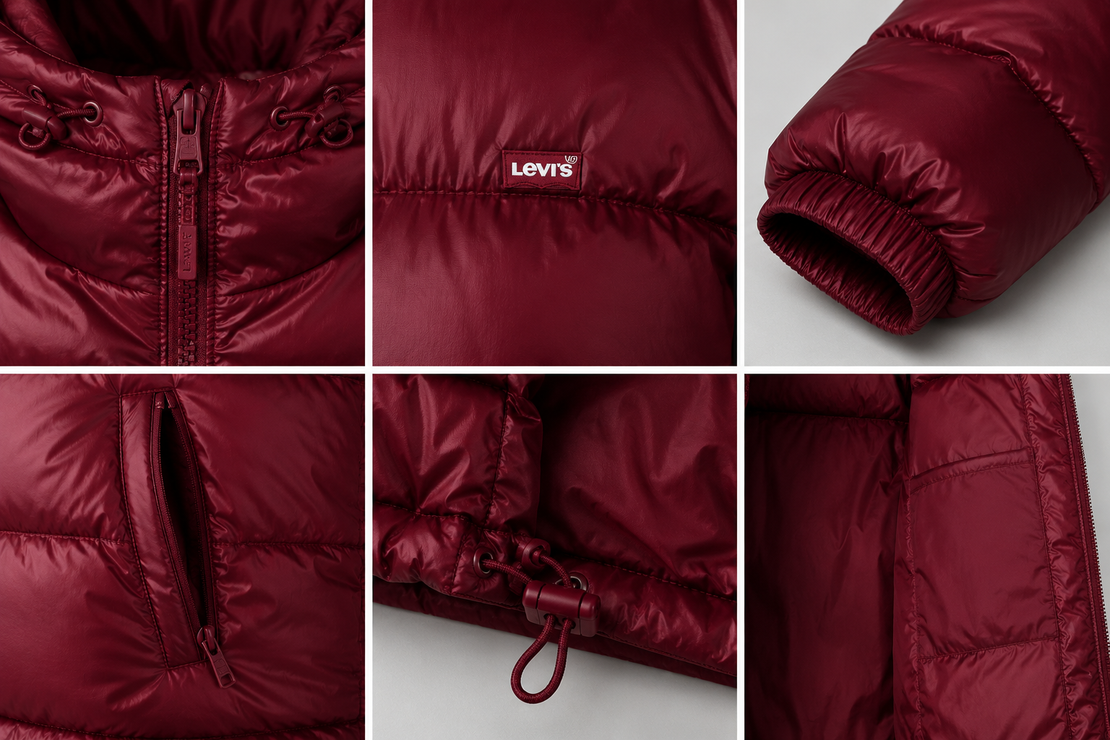 Levi’s Shiny Burgundy пухено яке • XS