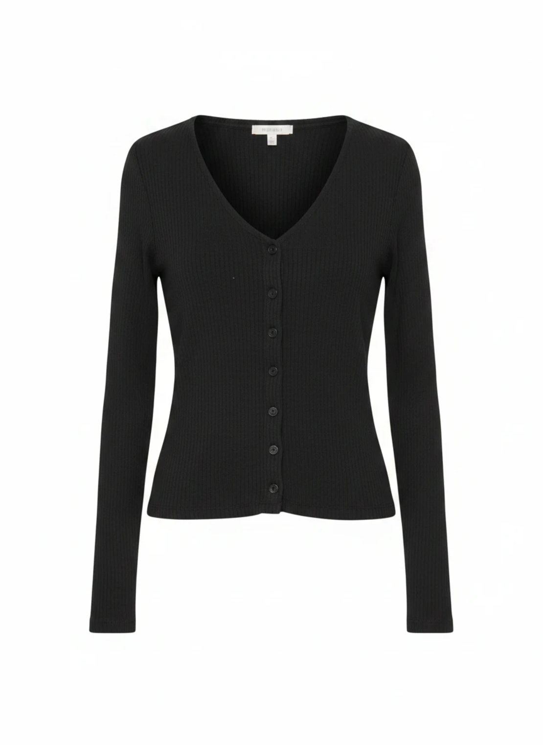 Levi’s черна рипсена блуза Slim Fit с копчета - S