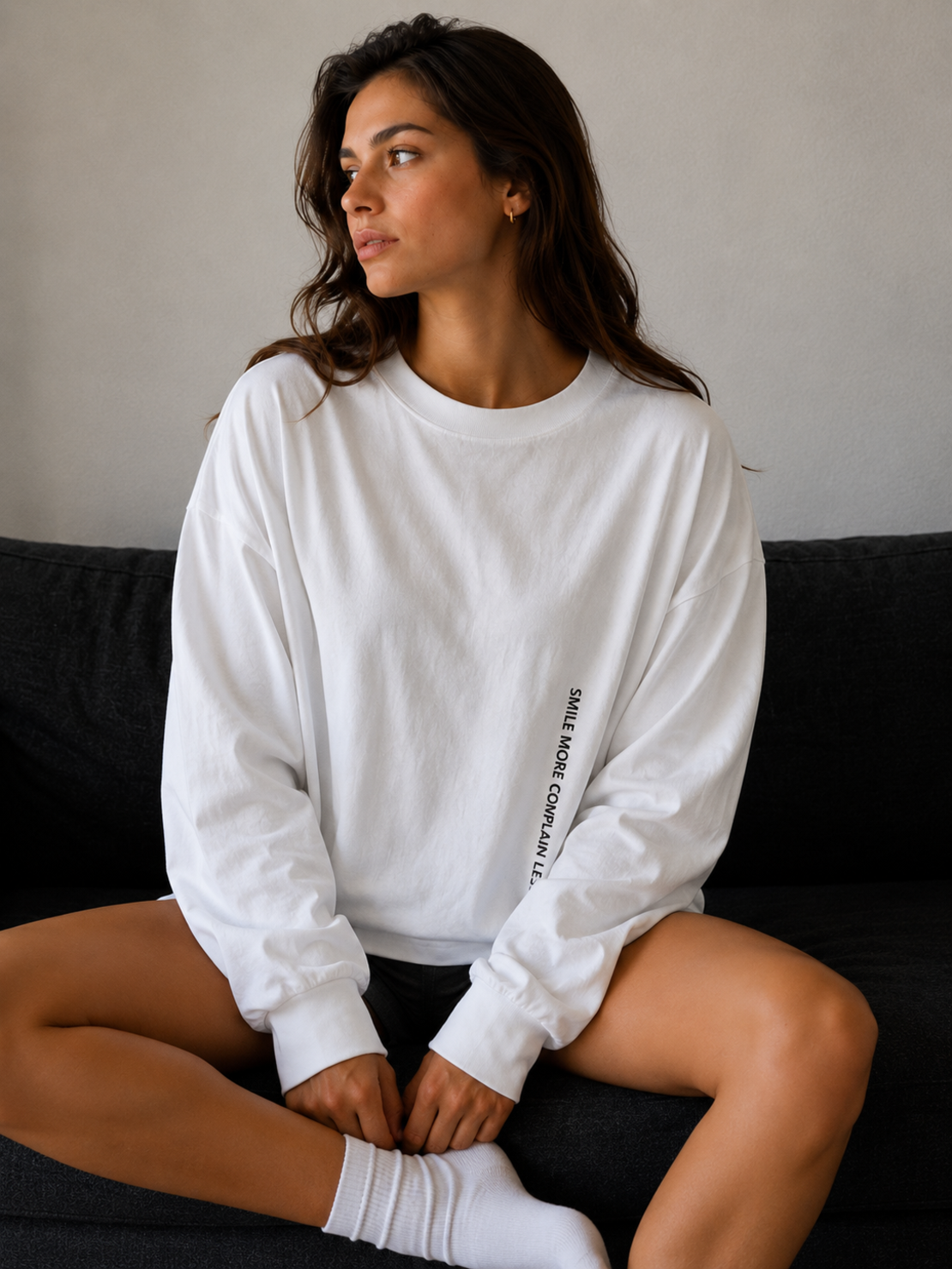 ONLY Овърсайз блуза с принт • S