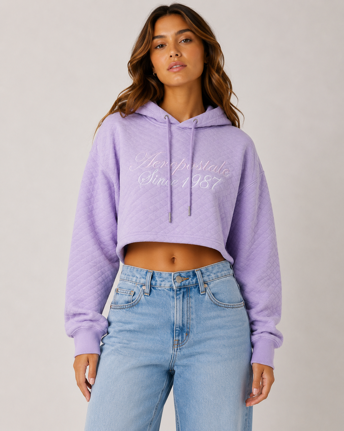 AÉROPOSTALE Cropped суичър • L