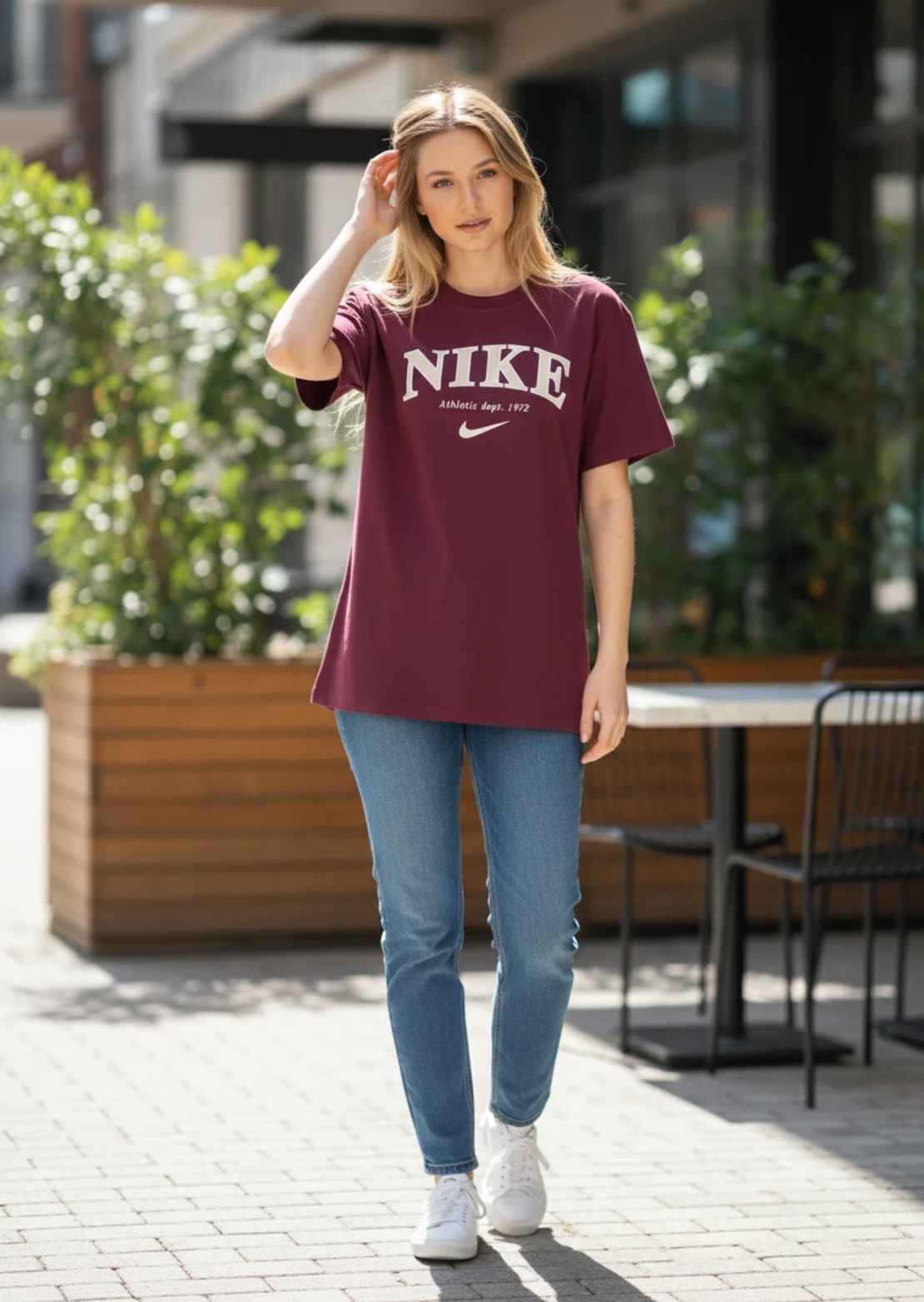 Nike Red Loose Fit T-Shirt • S Oversized