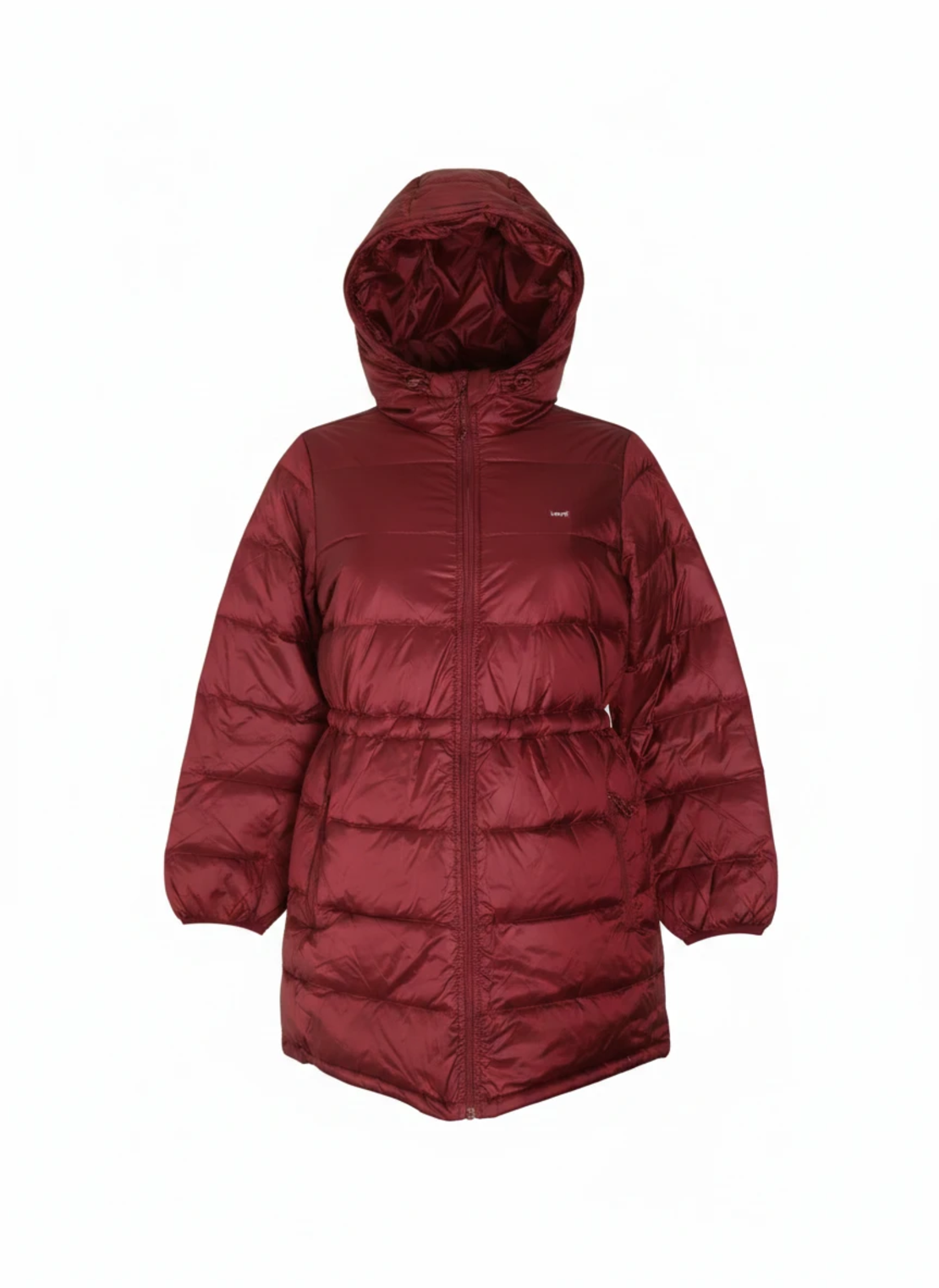 Levi’s Shiny Burgundy Puffer Jacket • XS