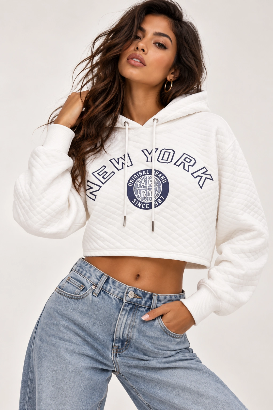 AÉROPOSTALE Cropped суичър • L