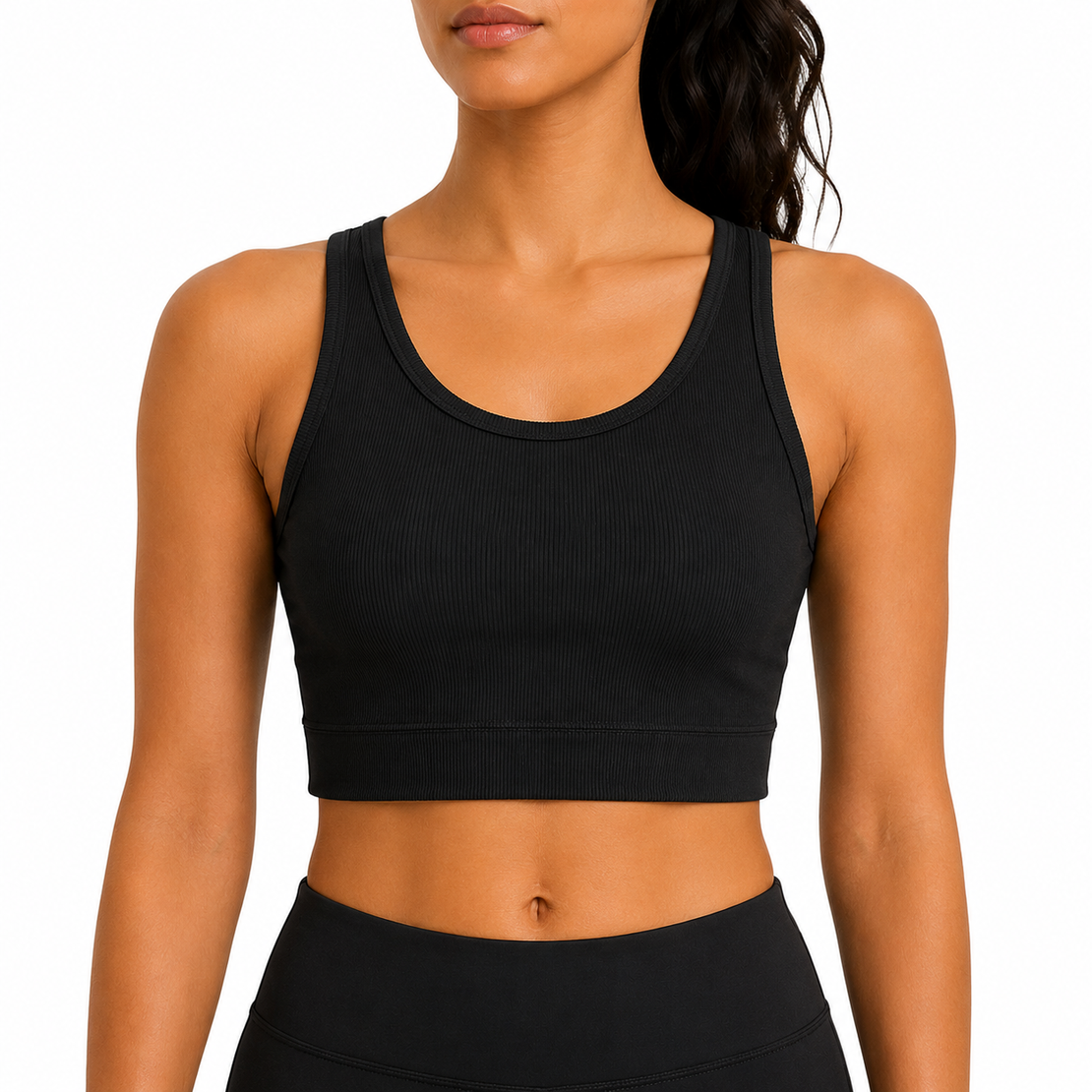 NIKE Dri-FIT Indy Seamless Crop Top • L