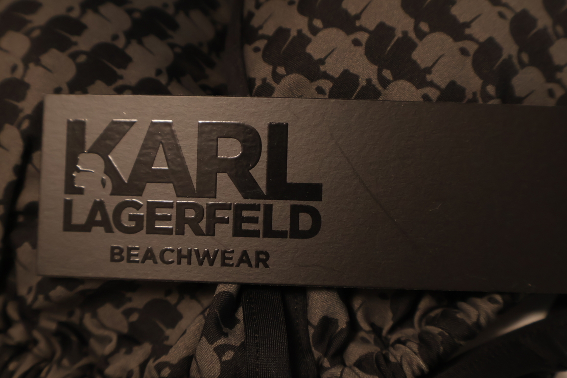 Karl Lagerfeld Logo Triangle Bikini Top  дамски бански / горнище - S