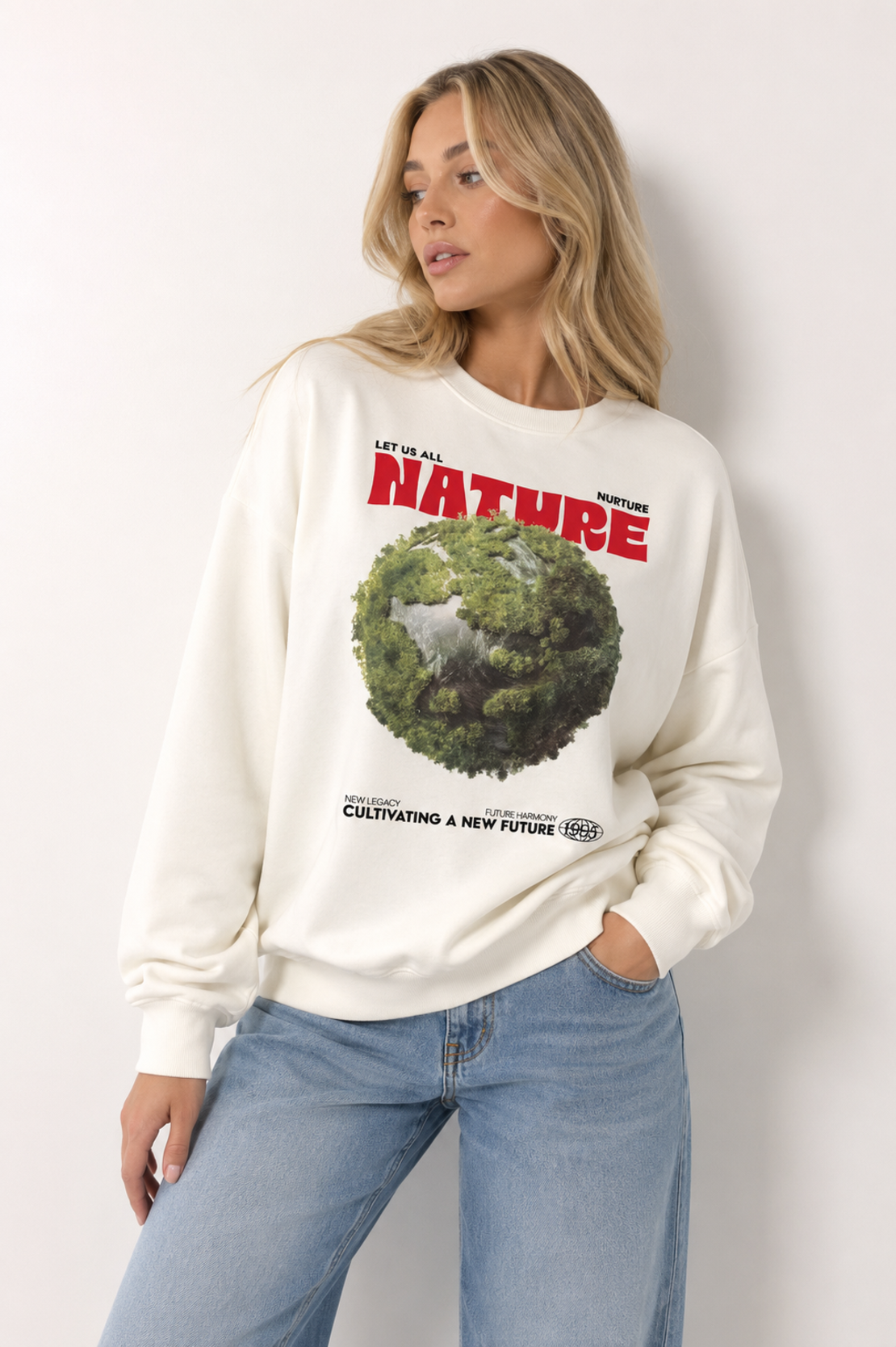 ONLY суитшърт Nature oversized • S