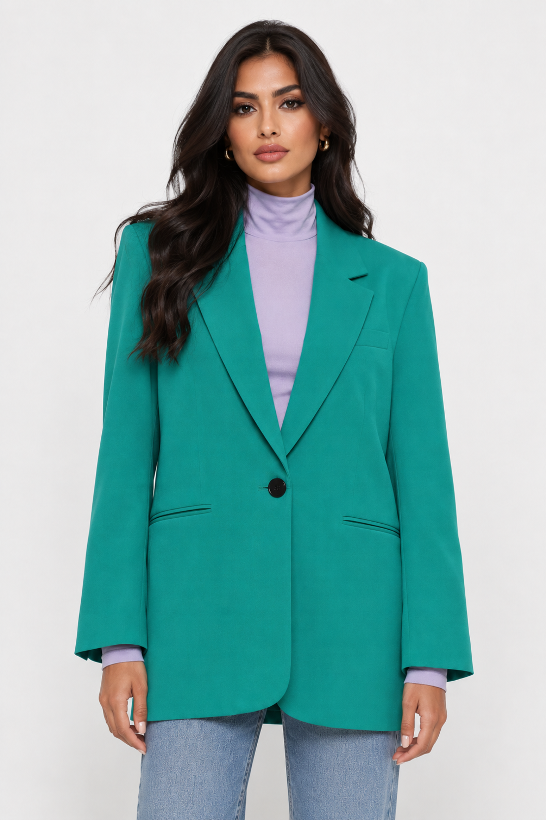 NA-KD Sharp Oversized дамско сако – зелено • 36
