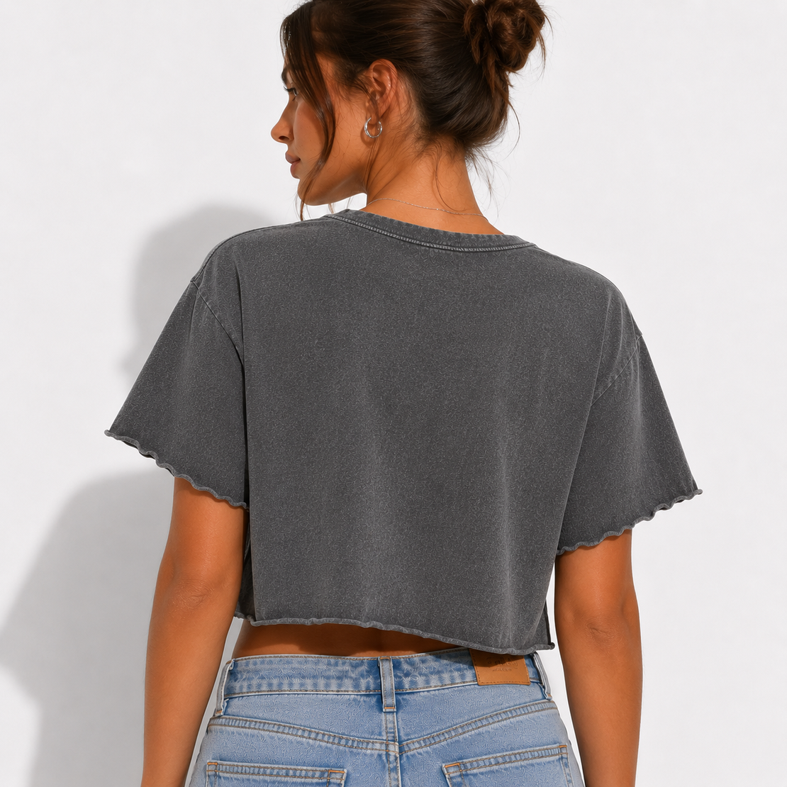 ONLY топ с washed ефект • S Oversized