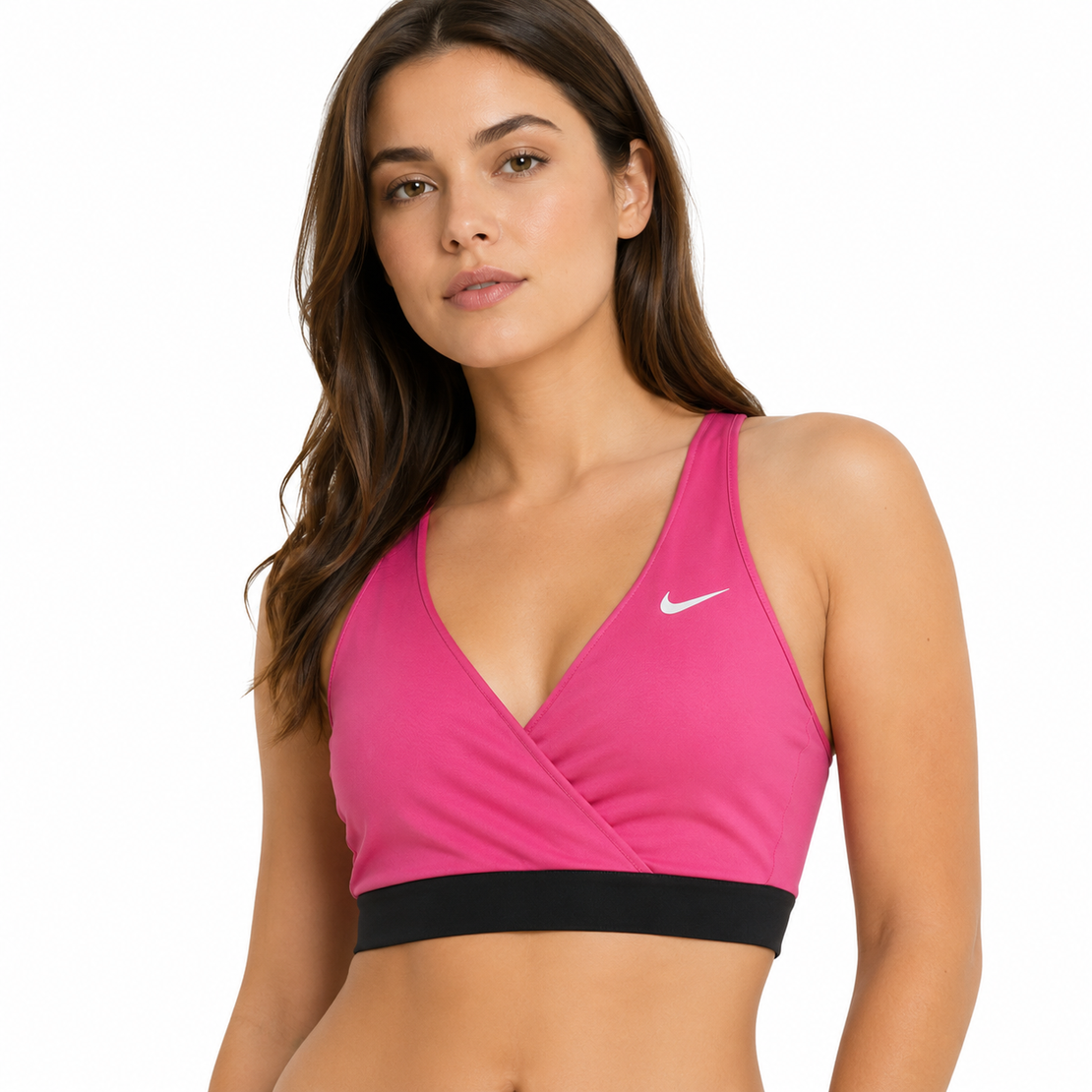 Nike Pink Cross Back Sports Top • XL
