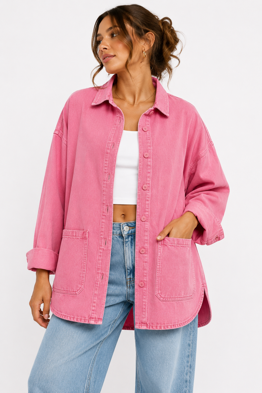 ASOS DESIGN деним риза-яке • L