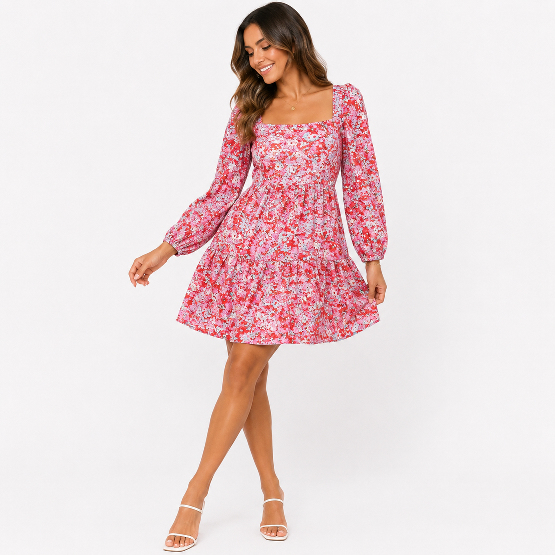 Vero Moda Флорална рокля • M