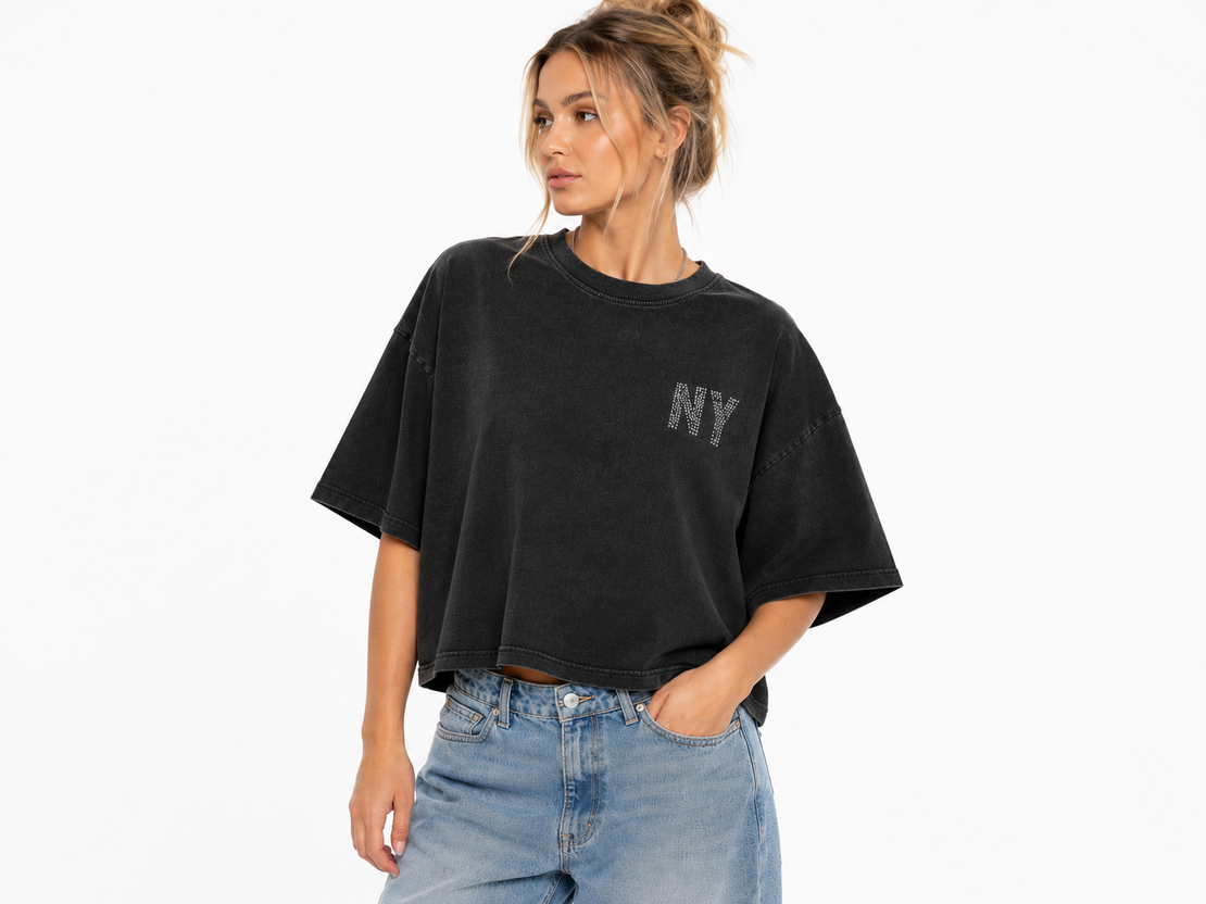 ONLY Тениска NY • S Oversized