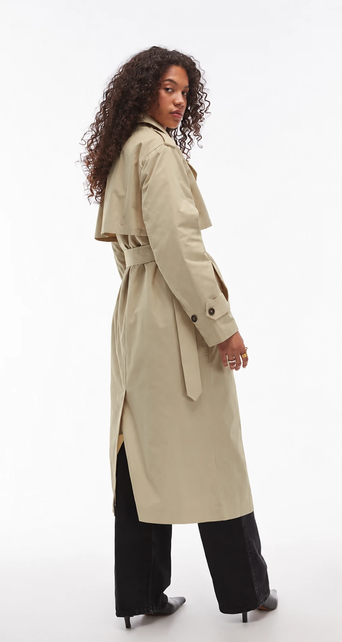 Topshop дълъг тренч с подвижна подплата • XL