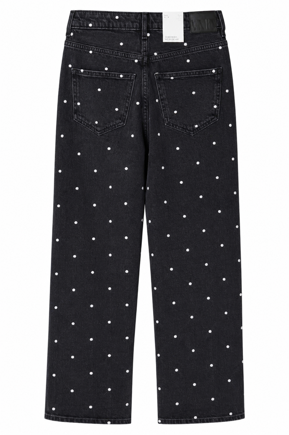 Vero Moda Черни wide дънки на точки • W29/32