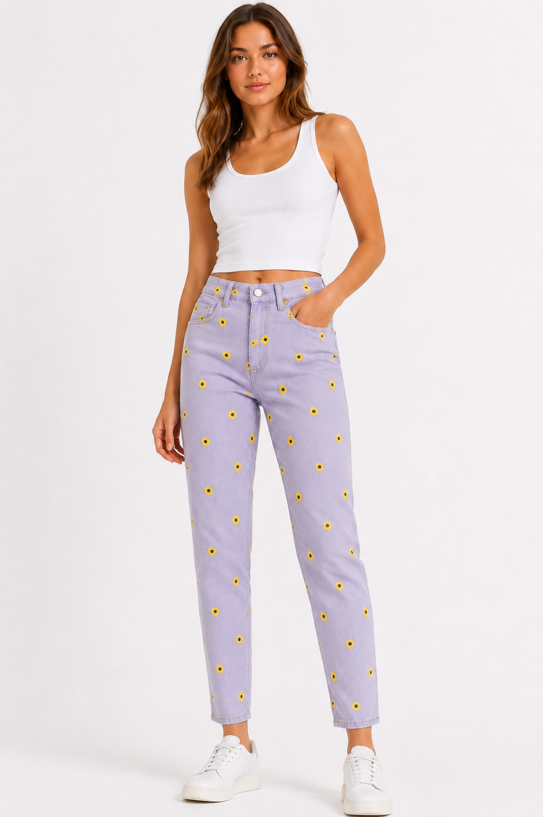 Miss Selfridge дънки с бродирани цветя • 32/S/XS