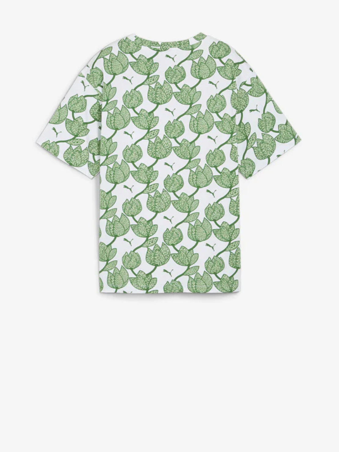 Puma ESS+ Blossom AOP Tee бяла тениска с принт • M