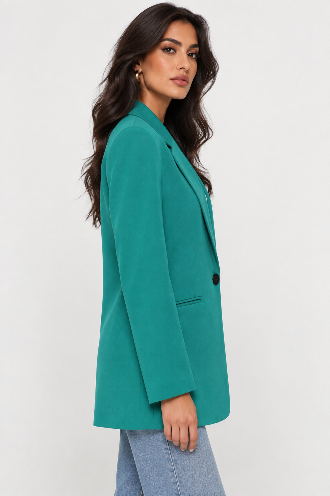 NA-KD Sharp Oversized дамско сако – зелено • 36