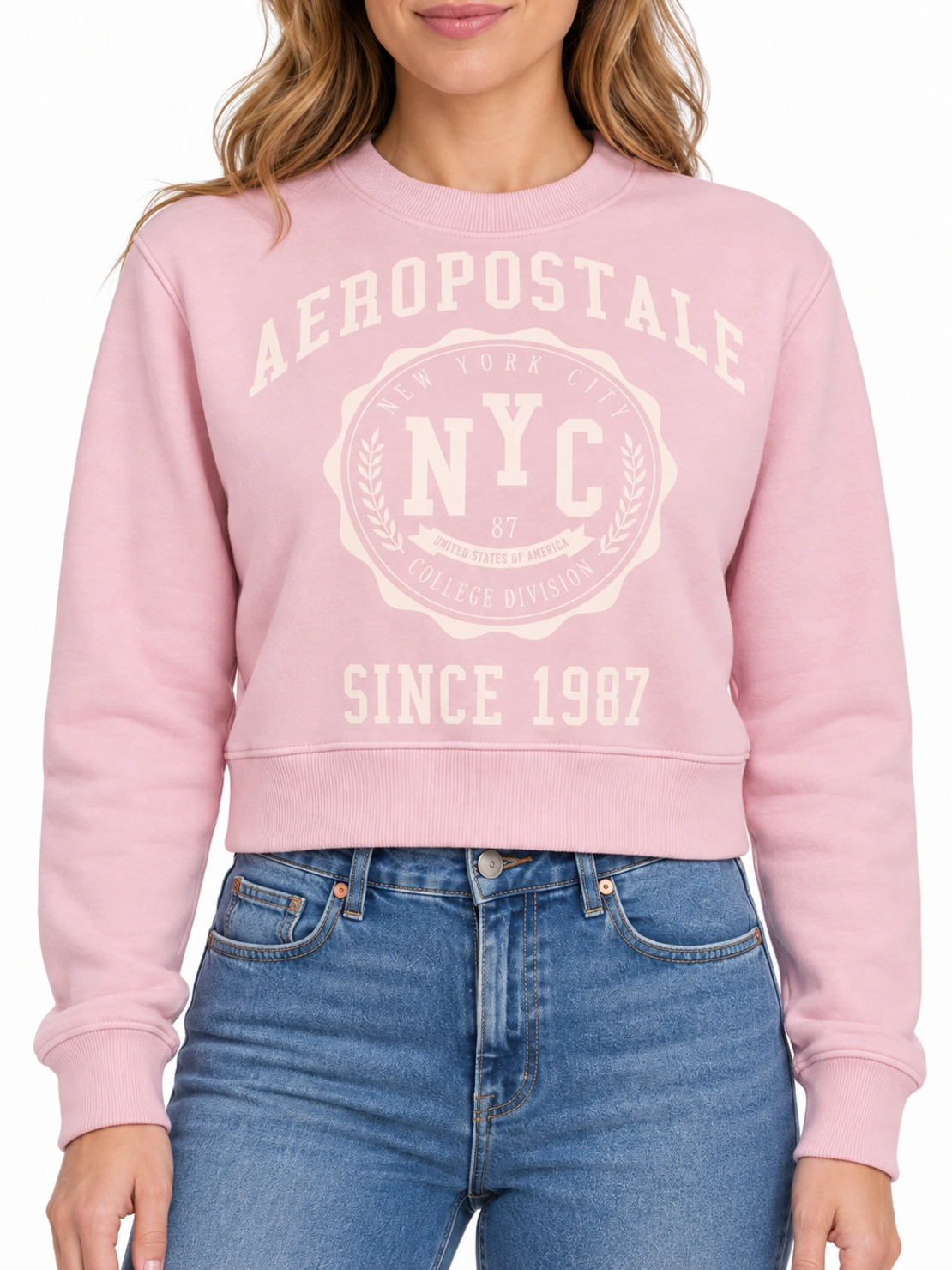 AÉROPOSTALE Cropped суичър • S