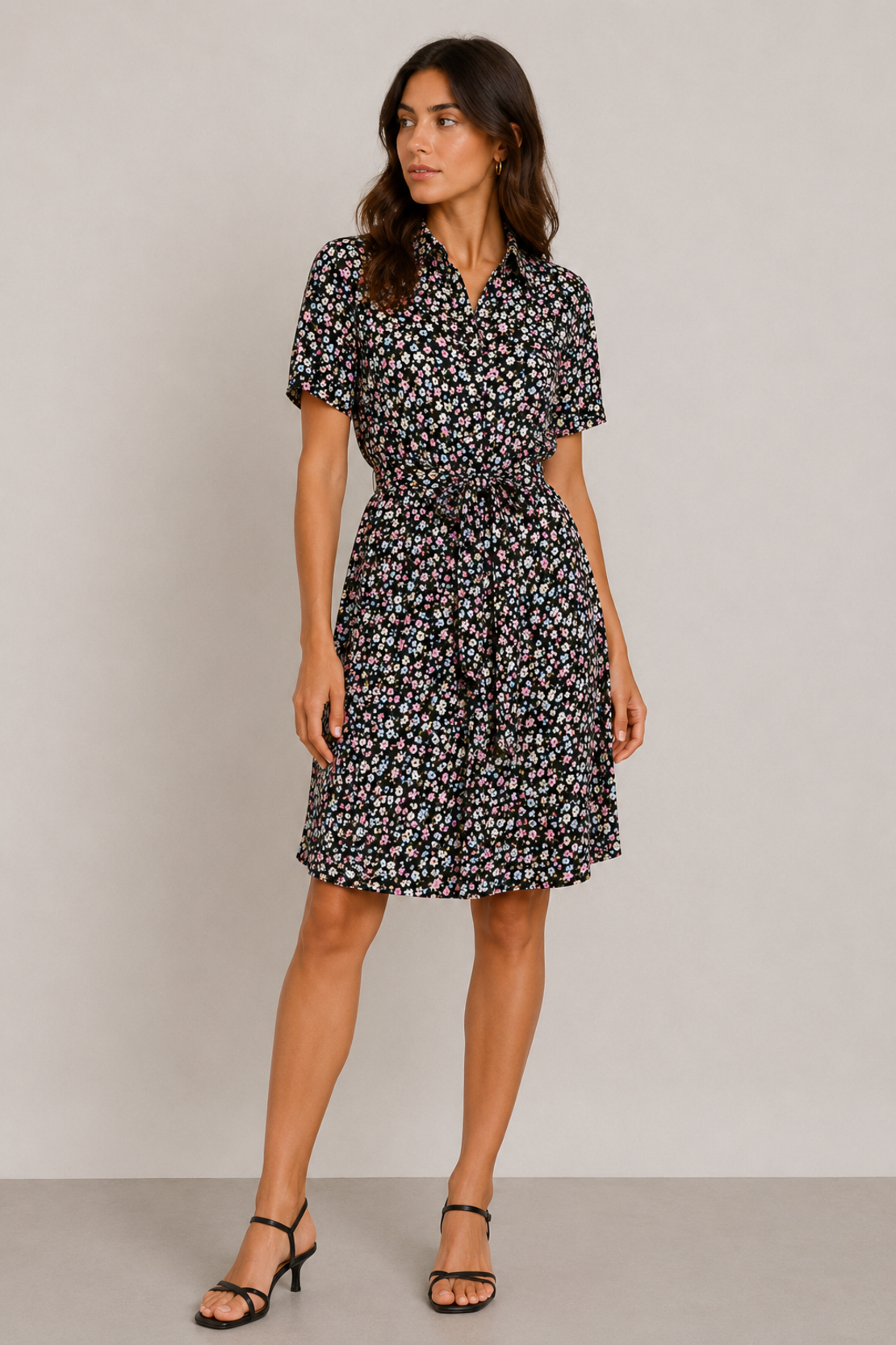 Vero Moda Флорална риза рокля • M