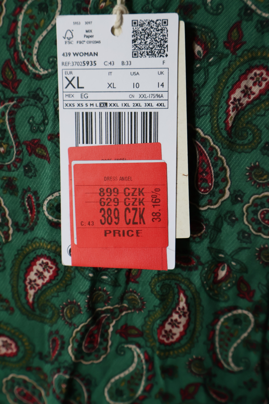 Mango Рокля с пейсли принт • XL