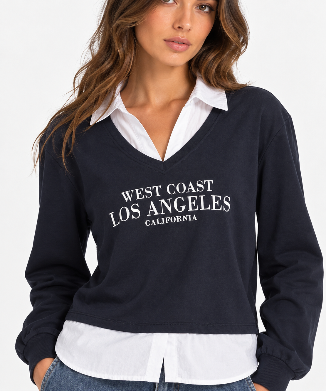 ONLY West Coast Los Angeles 2-в-1 блуза • S