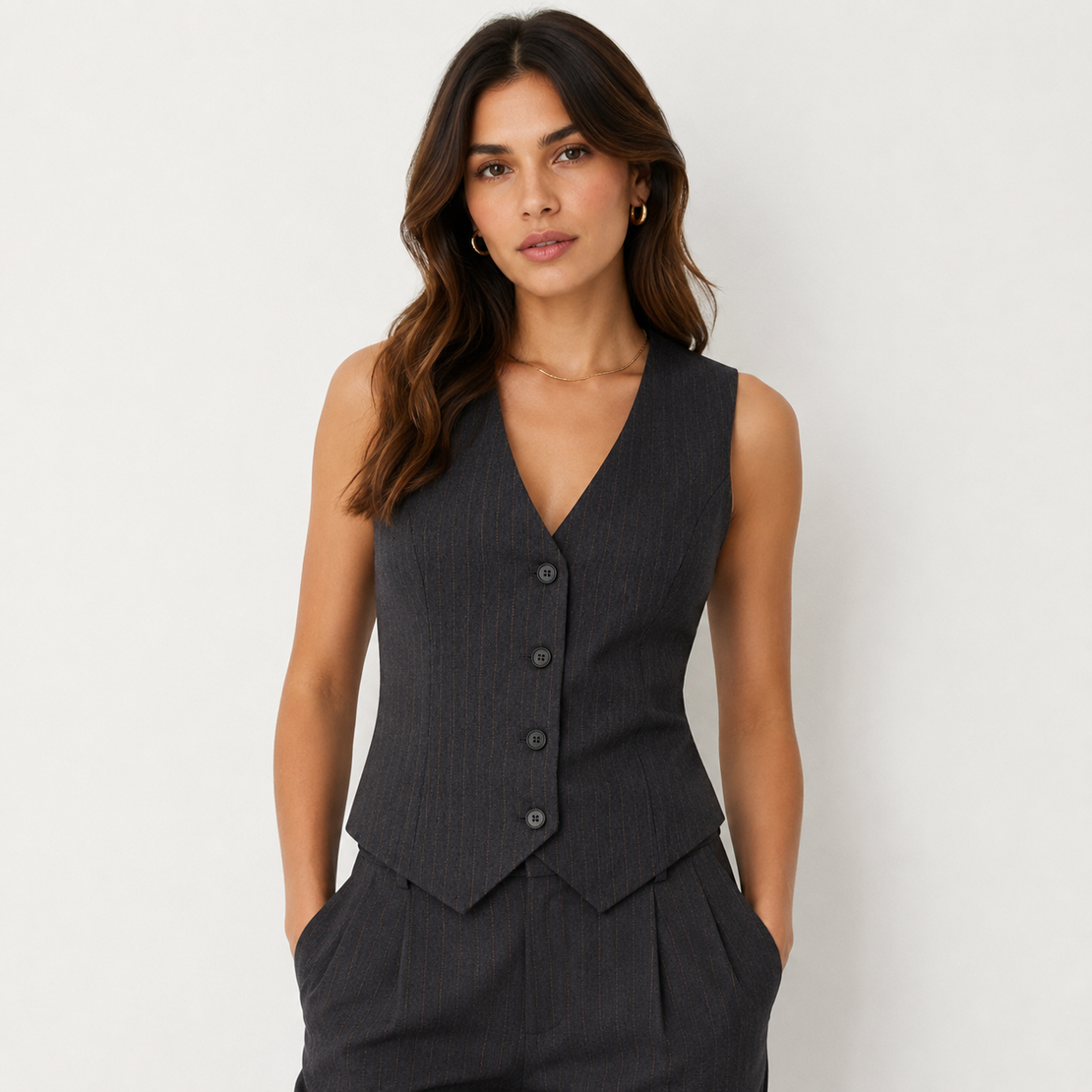 Vero Moda Елек с фино райе • М EU 38