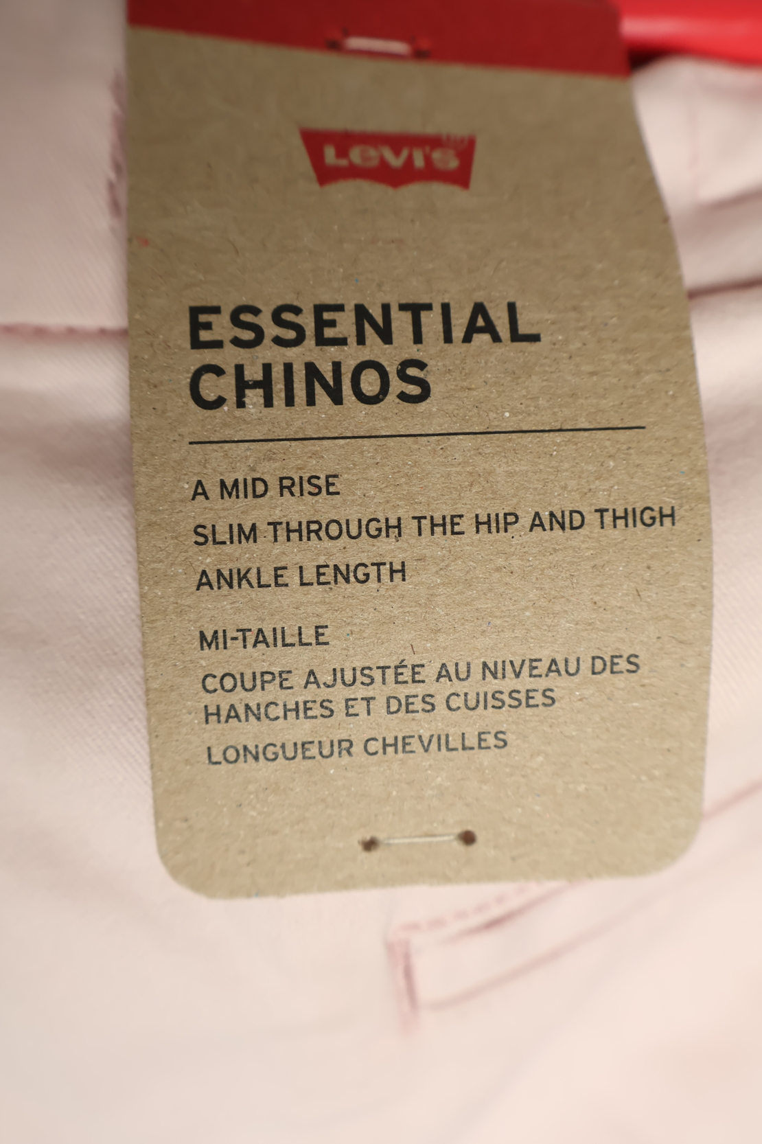Levi’s Premium Essential Chino светлорозов дамски панталон W30/27