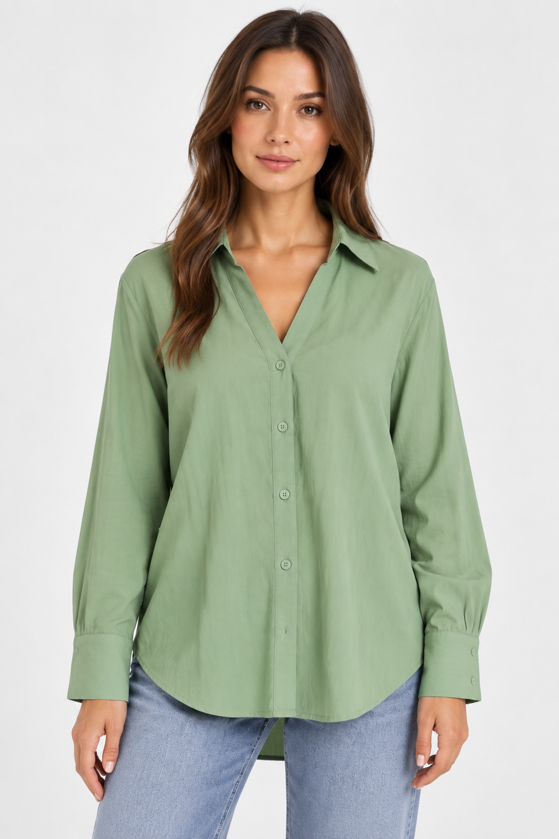 Vero Moda риза Green Bay широк модел • M