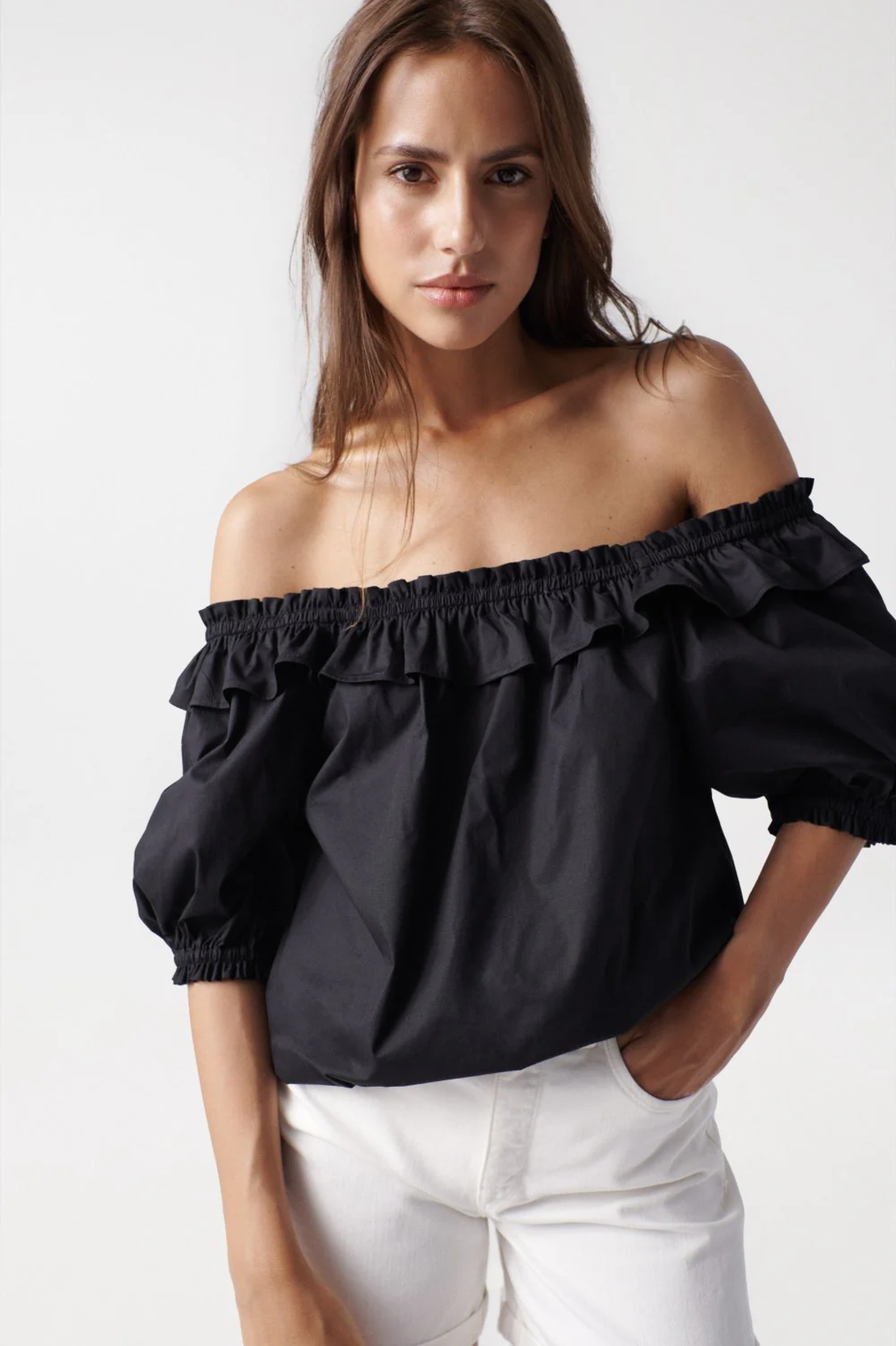 Salsa Jeans Черна риза • L