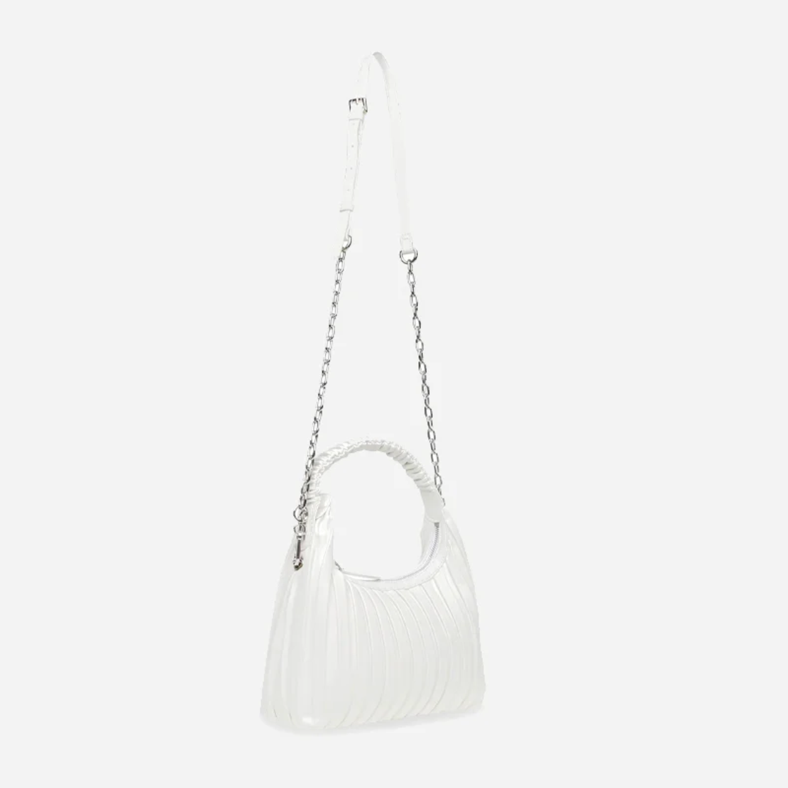 Steve Madden Bgeneve White Chain Bag