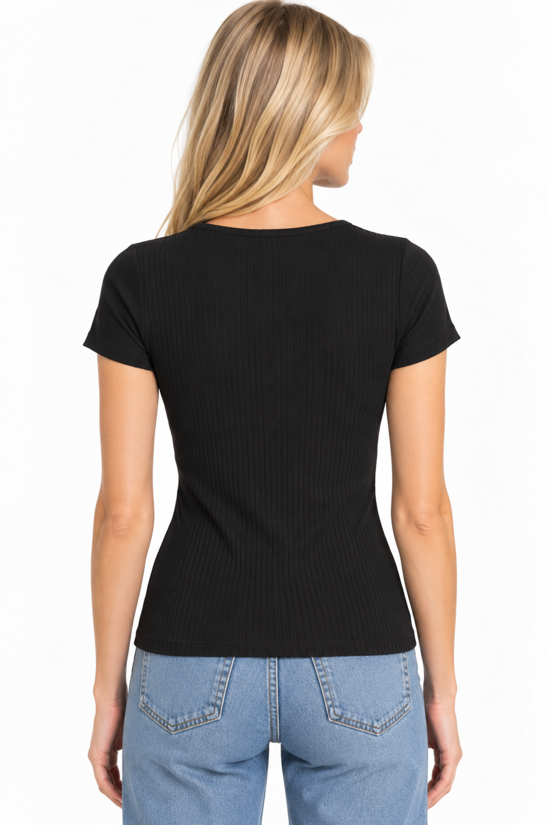 PIECES PCKITTE дамски рипсен топ • XS