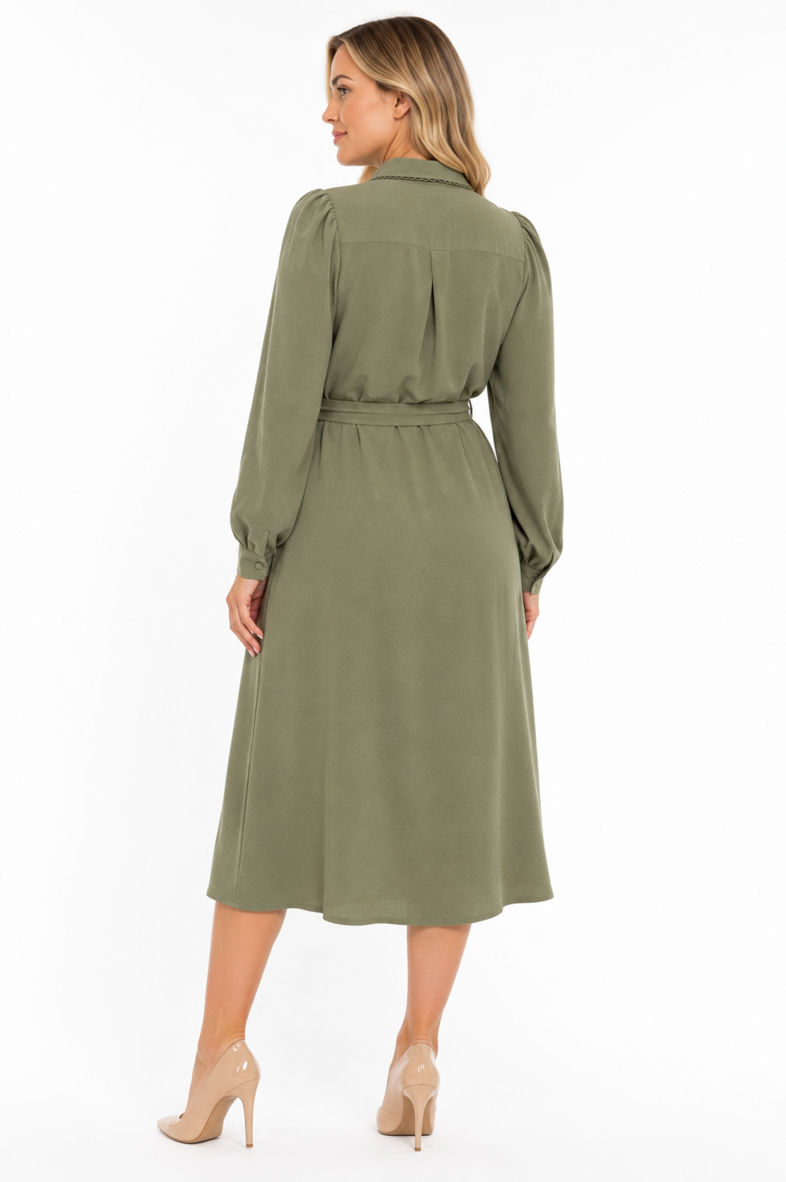 Vero Moda риза рокля с колан • L