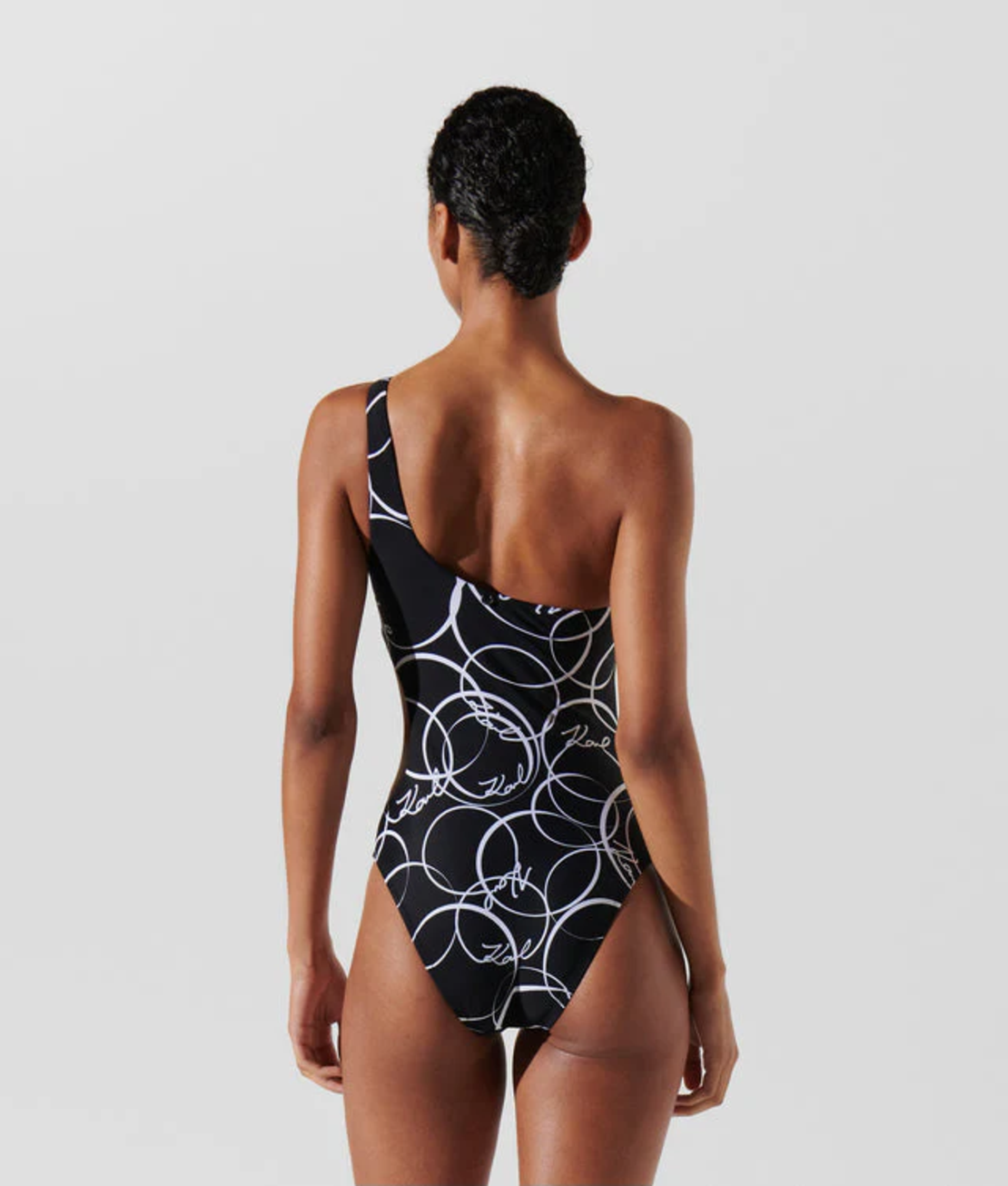 Karl Lagerfeld Karl Circle Cut-Out Swimsuit • S
