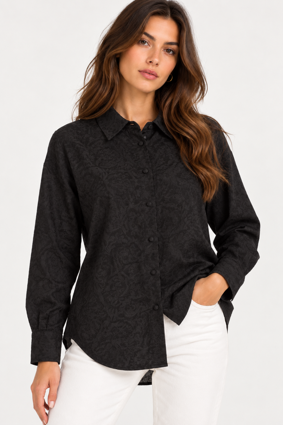 Vero Moda Жакардова риза oversized • M