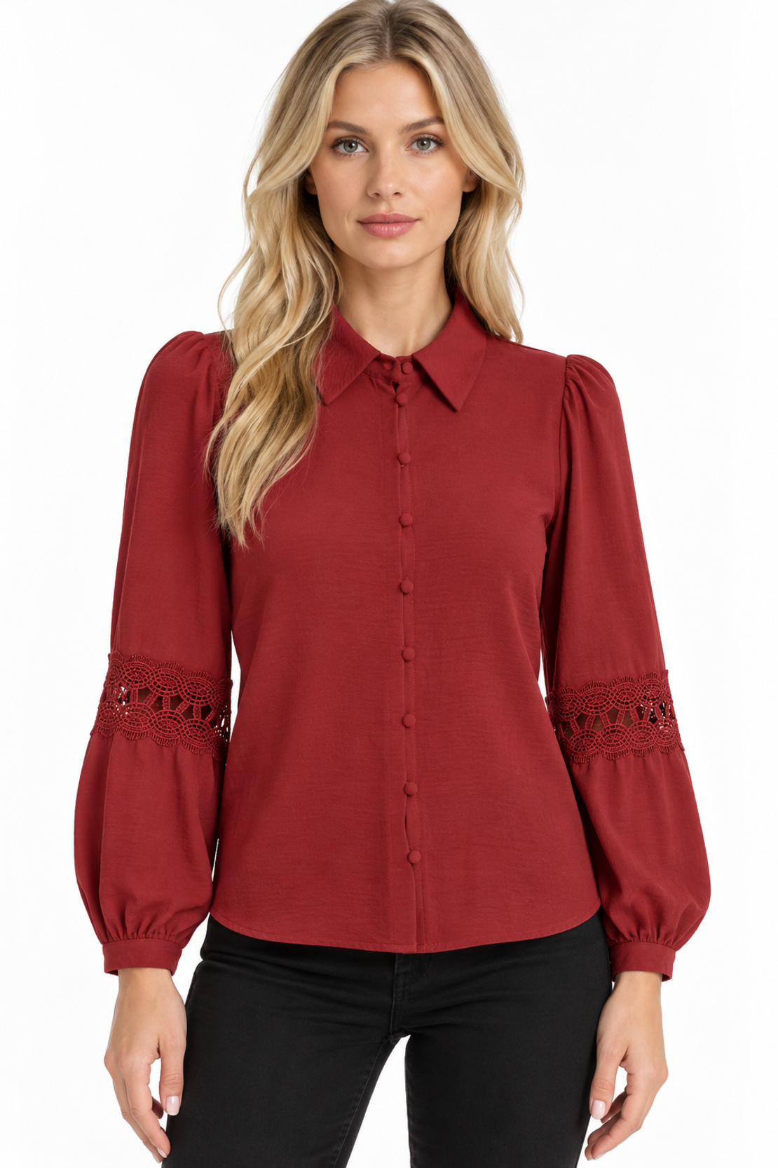 Vero Moda Malva дантелена риза • M