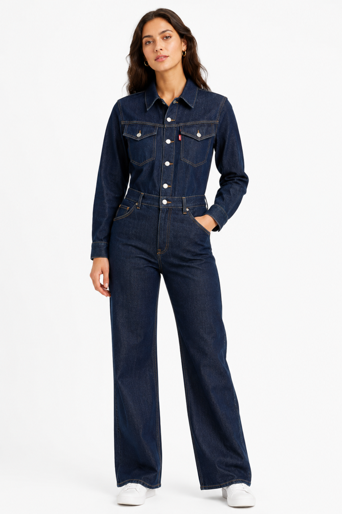 Levi’s Dark Denim Jumpsuit • S