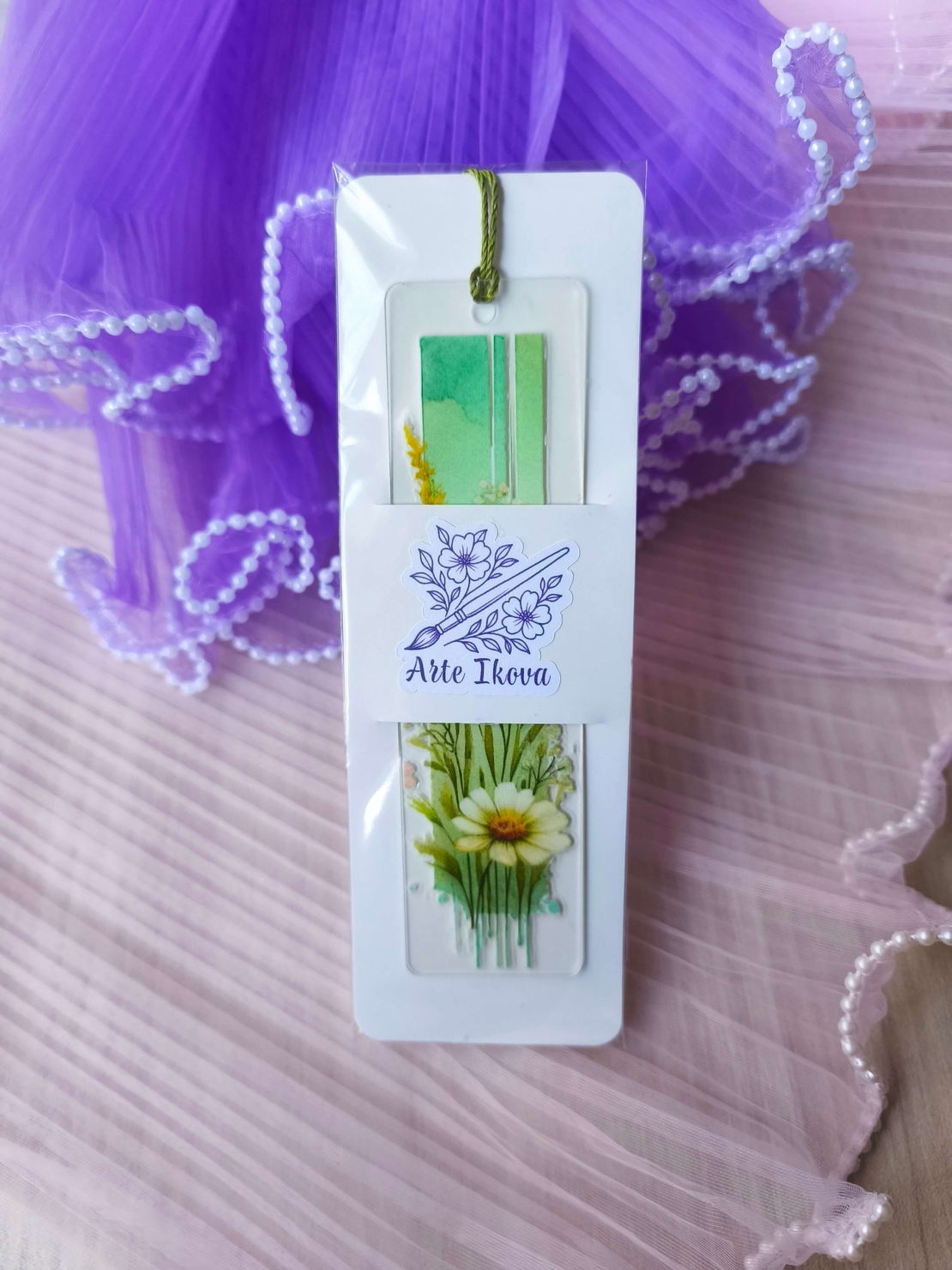 Акрилен книгоразделител -Wildflower 003