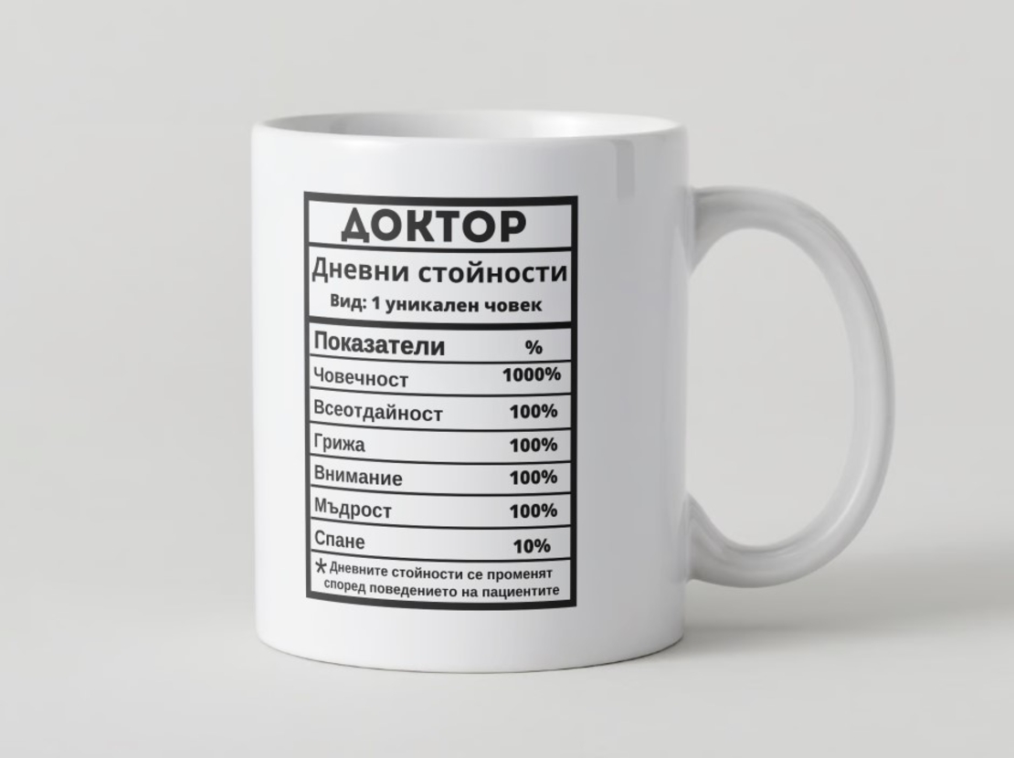 Чаша за Доктор с възможност за персонализация