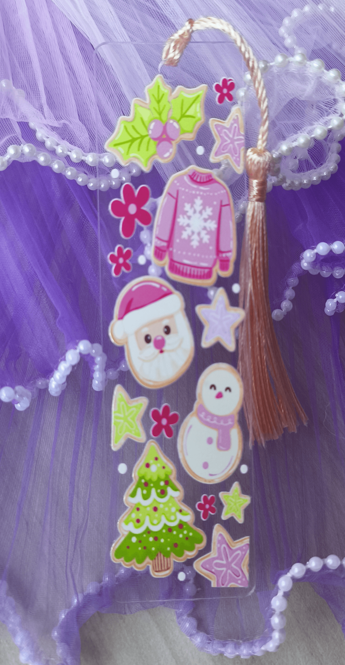 Акрилен книгоразделител -Christmas 001