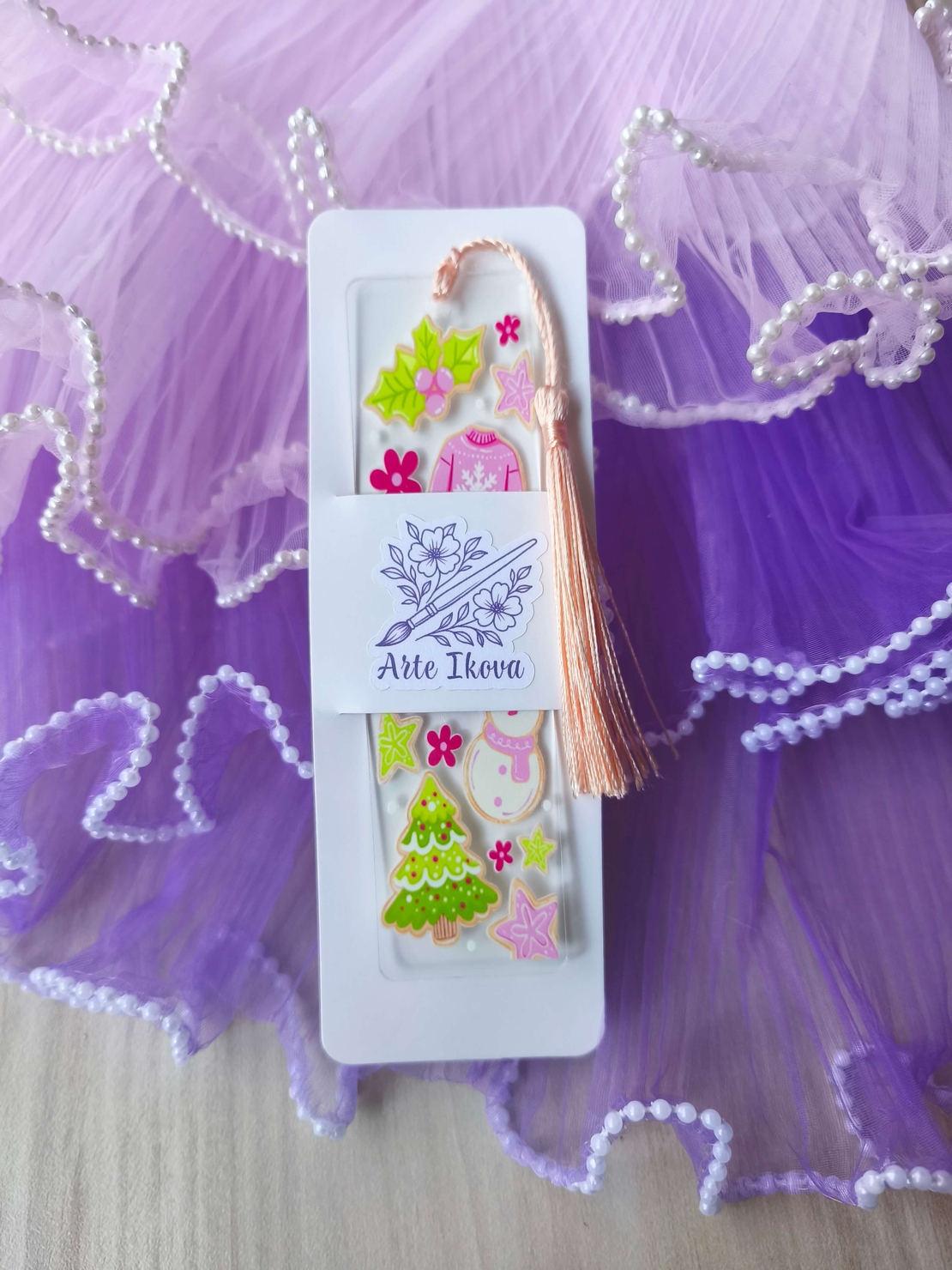 Акрилен книгоразделител -Christmas 001