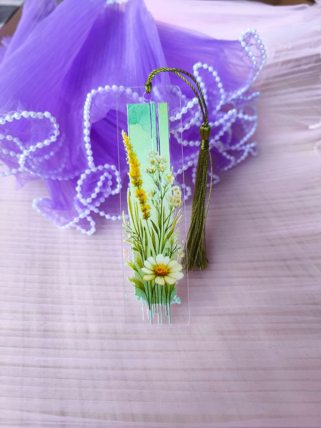 Акрилен книгоразделител -Wildflower 003