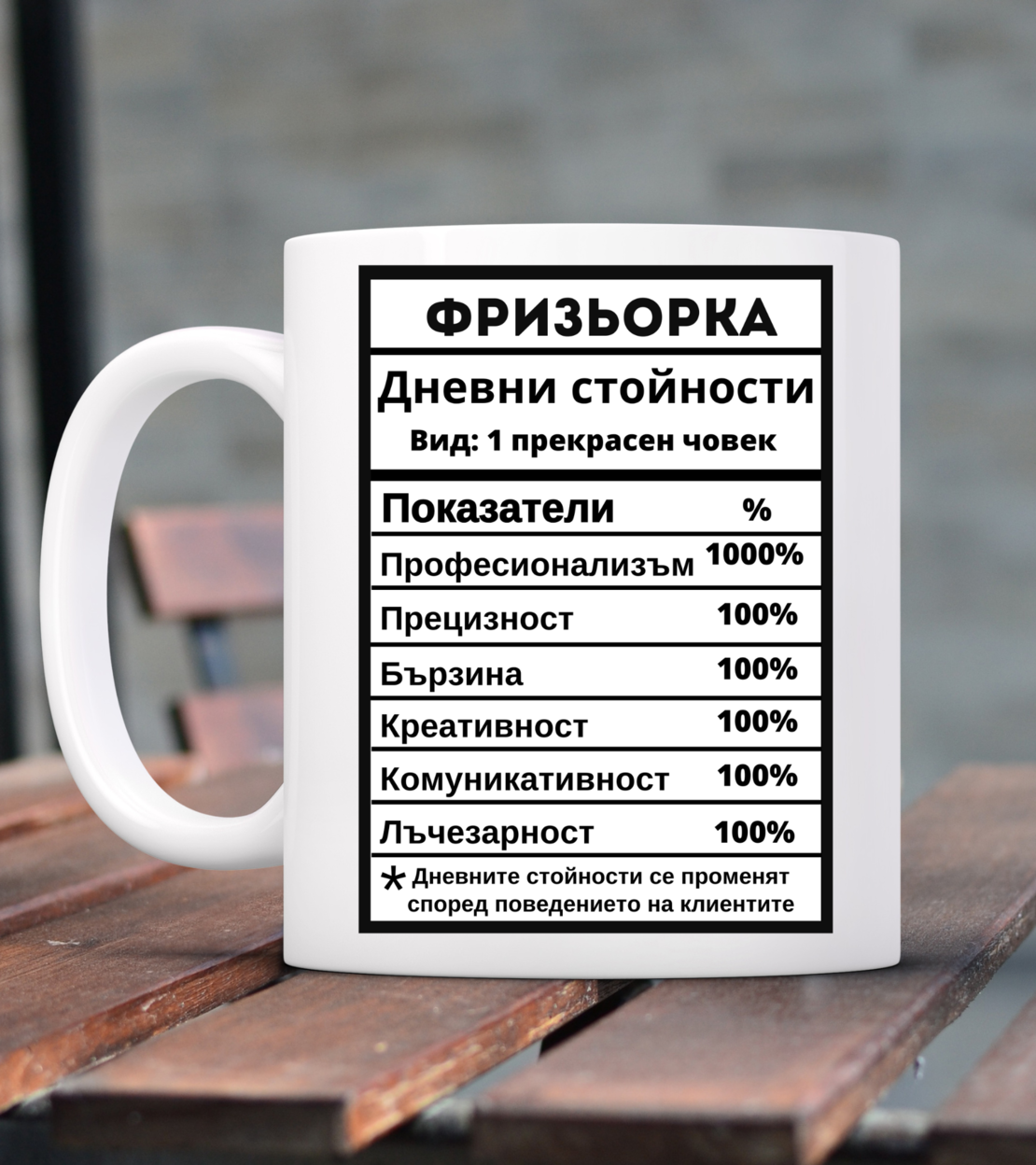 Чаша за Фризьорка с възможност за персонализация