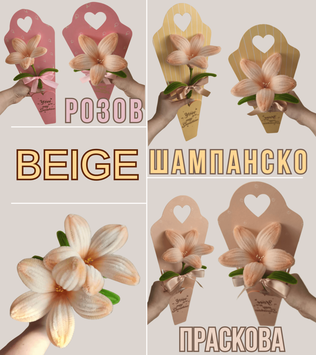 Лилия в подаръчна опаковка (Различни цветове)