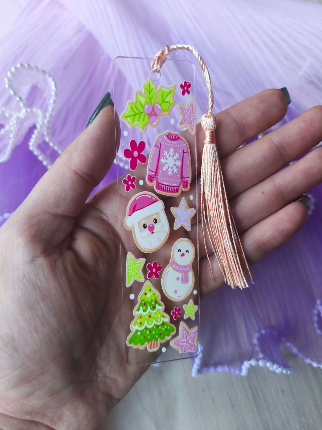 Акрилен книгоразделител -Christmas 001