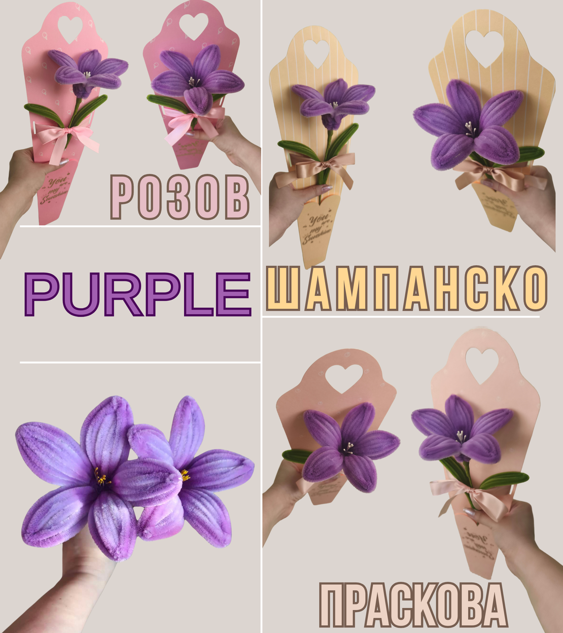 Лилия в подаръчна опаковка (Различни цветове)